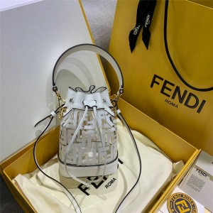 Fendi MON TRESOR transparent PVC FF mini bucket bag 8BS010