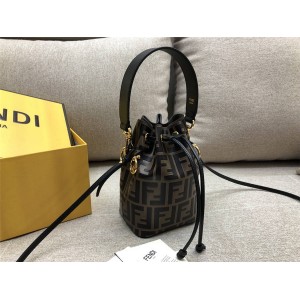 Fendi MON TRESOR leather FF mini bucket bag 8BS010