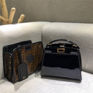 Fendi handbag new FF LOGO double Peekaboo handbag