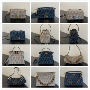FENDI Chenille handbag bucket bag shoulder bag