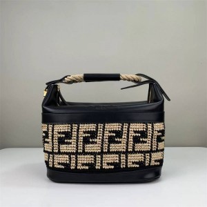 FENDI 7AS113 Lafite woven lunch box bag insulation bag