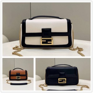 FENDI 8BR783 BAGUETTE CHAIN Stick Bag Handbag 70220