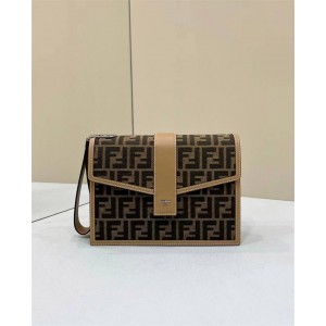 FENDI New Men's Presbyopia Double FF Flip Handbag 8590