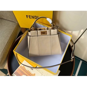 Fendi PEEKABOO ICONIC Shoulder Bag in Wrinkled Leather