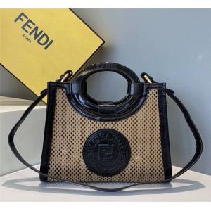 fendi Handbag Punched Hollow Leather RUNAWAY Tote