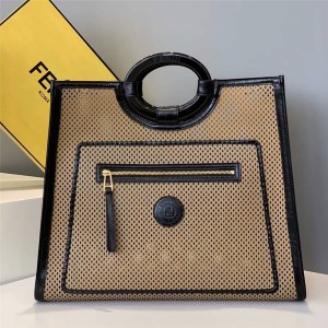 fendi Handbag Large Punched Hollow Leather RUNAWAY Tote
