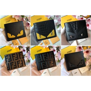 fendi Little Monster Eye Embossed FF Short Two Fold Wallet Collection