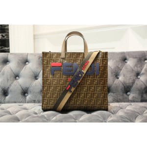 fendi Women's Bag Color-block Letter Logo Tote Bag 8BH357