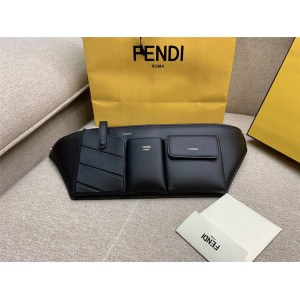 fendi Unisex Waist Bag New Leather Multi Pocket Kit 8BM007