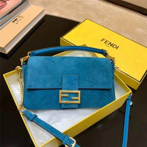 fendi official website women bag suede BAGUETTE shoulder bag