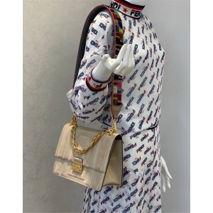Fendi handbags new leather suede stitching KAN U shoulder bag
