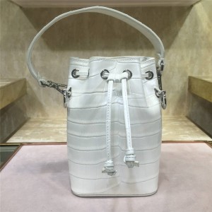 FENDI MON TRESOR mini crocodile leather bucket bag