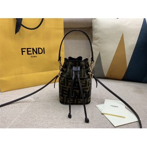 FENDI official website FF pattern MON TRESOR mini bucket bag