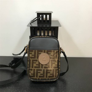 fendi FF Jacquard Small Shoulder Messenger Bag 7VA456