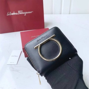 Ferragamo Gancini Short Zipper Wallet 22D290