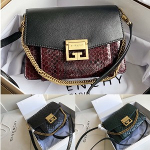 Givenchy new snakeskin small GV3 chain bag