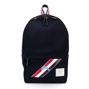 THOM BROWNE TB Striped Dolphin Print Men's Nylon Backpack