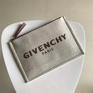 Givenchy new ladies medium PARIS BOND canvas clutch