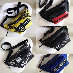 Givenchy new men's nylon LOGO printed waist bag chest bag