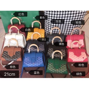 Goyard official website Saigon mini wooden handle handbag