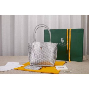 Goyard ANJOU MINI Exclusive Silver Double sided Shopping Bag