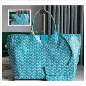 Goyard SAINT LOUIS Small/Large Shopping Bag Tote Bag Turquoise Blue