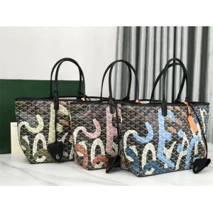 Goyard SAINT LOUIS 170th Anniversary Graffiti Camo Shopping Bag Tote Bag