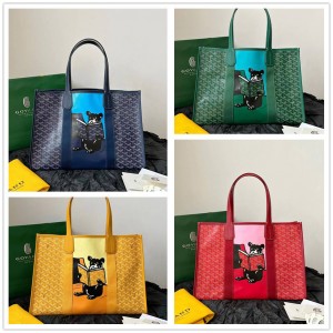 Goyard Dogdog Graffiti VILLETTE Tote Bag Shopping Bag 6034