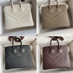 hermes new Swift leather Birkin Shadow 25 women bag