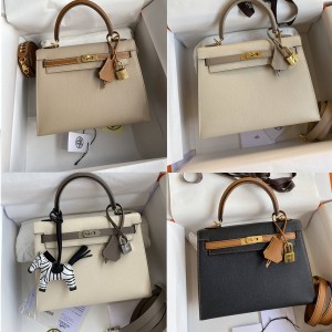 Hermes colorblock Kelly Epsom leather handbag