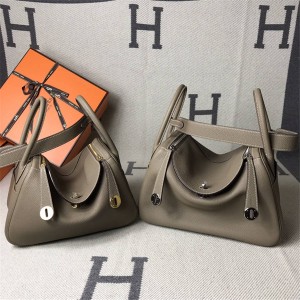 Hermes handmade custom togo calfskin Lindy handbag