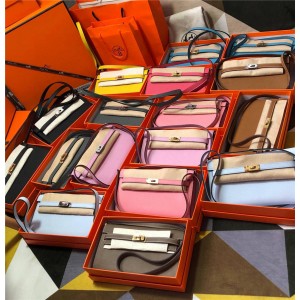 Hermes / Hermes official website new epsom leather Kelly woc handbag