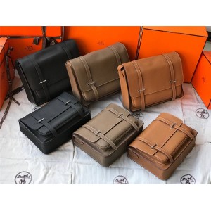Hermes men's bag classic togo calf leather Steven messenger bag