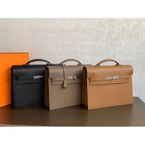 Hermes men's bag classic togo calf leather Kelly men's briefcase