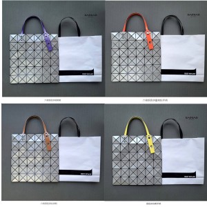 Issey Miyake neon wrist classic 6-compartment handbag silver