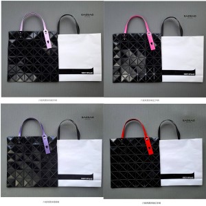 Issey Miyake neon wrist classic 6-compartment handbag black