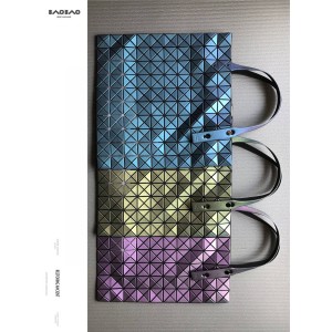 Issey Miyake new 10 grid ten grid magic gradient handbag