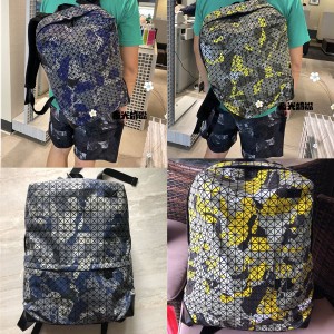 Issey Miyake new graffiti camouflage backpack hiking bag