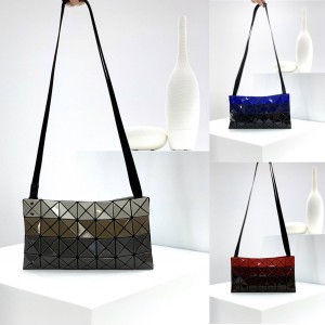 Issey Miyake color block BaoBao crossbody bag 7*4 grid