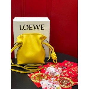 LOEWE handbag mini Flamenco Knot Xiaofu bag drawstring bucket bag