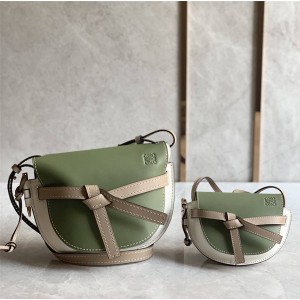 loewe official website new green and white GATE handbag