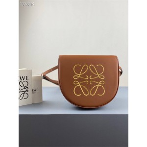 Loewe official website new LOGO soft cow leather Heel handbag