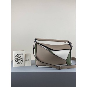 loewe geometric color-blocking calfskin Puzzle handbag shoulder bag
