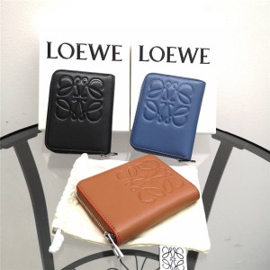 LOEWE classic Anagram embossed zipper coin purse