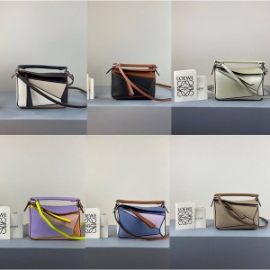 LOEWE new geometric color matching MINI Puzzle handbag