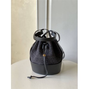 loewe mini small Anagram jacquard and calf leather Balloon bucket bag
