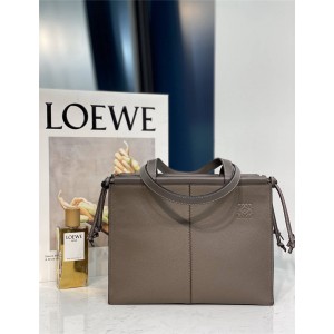 Loewe grain leather cushion tote shopping bag