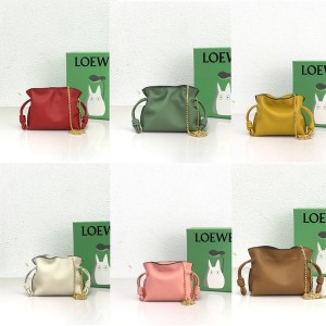 loewe Ultra Mini Nappa Cow Leather Flamenco Clutch