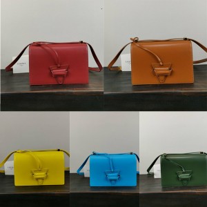 LOEWE silk calf leather Barcelona handbag triangle bag