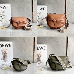 LOEWE Mini/Small Gate Dual Bag in Soft Calfskin Jacquard